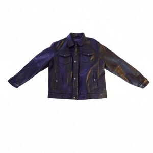 Roundtree and Yorke Casual Jacket (Imitation Lambskin Texture) Size XL
